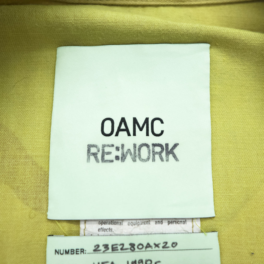 OAMC RE:WORK リメイク 再構築 オールインワン USA ミリタリージャンプスーツ デザートカモ イタリア製 ツナギ 23E280AX20