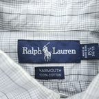 Ralph Lauren 90年代 ヴィンテージ 長袖 ボタンダウンシャツ YARMOUTH グレー チェック ポニー刺繍