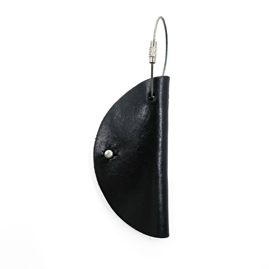 Hender Scheme Circle Key Holder Black Leather 3-Key Hook Wire Loop