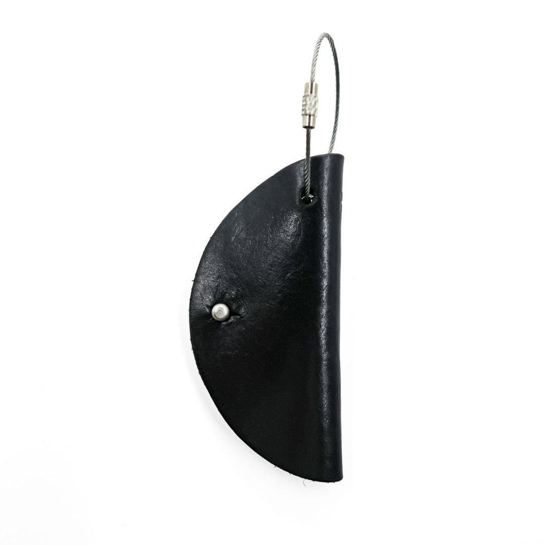 Hender Scheme Circle Key Holder Black Leather 3-Key Hook Wire Loop