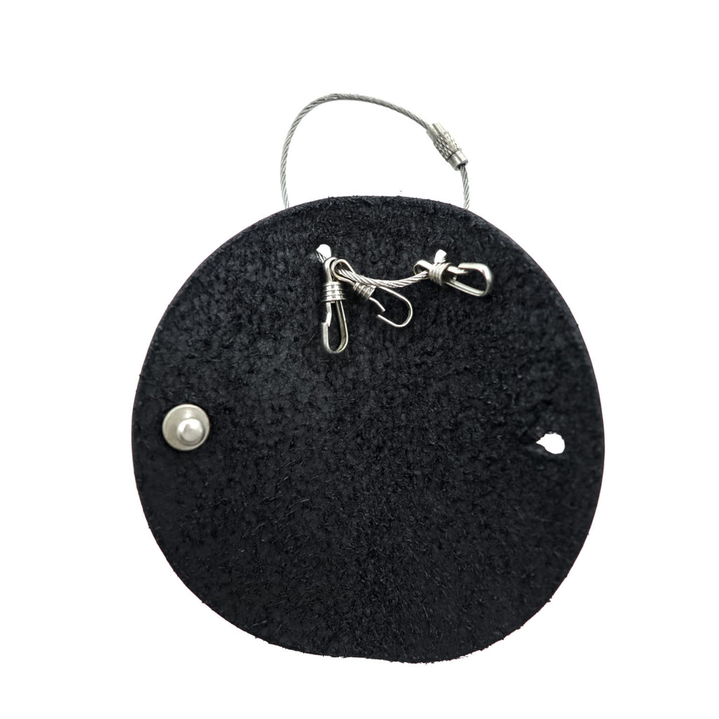 Hender Scheme Circle Key Holder Black Leather 3-Key Hook Wire Loop