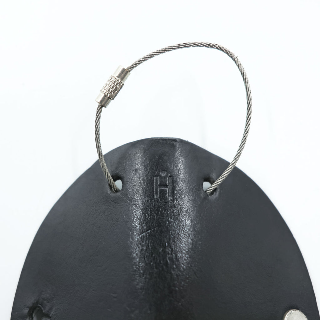 Hender Scheme Circle Key Holder Black Leather 3-Key Hook Wire Loop