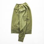 FRED PERRY M2644 Logo Crew Neck Sweatshirt Olive Size S Embroidered Logo