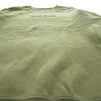 FRED PERRY M2644 Logo Crew Neck Sweatshirt Olive Size S Embroidered Logo