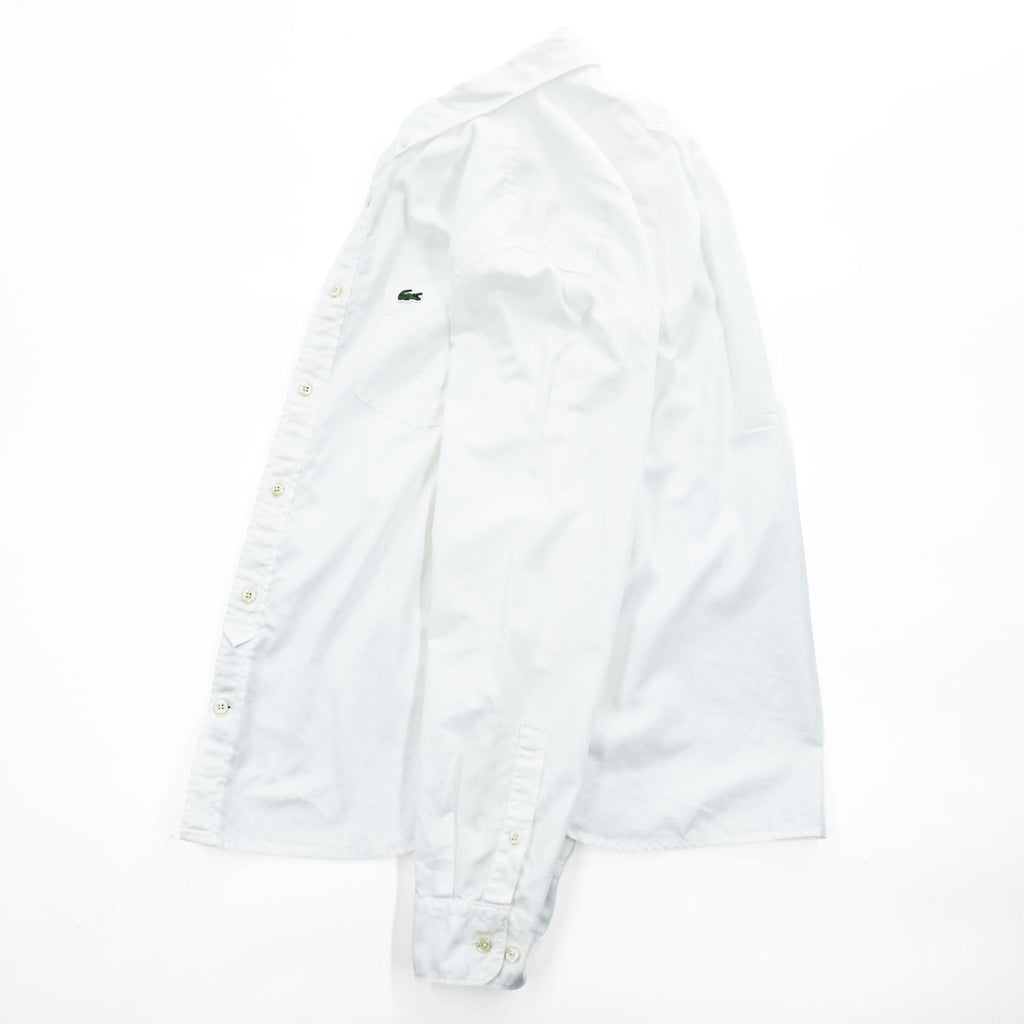 LACOSTE 長袖オックスフォード ボタンダウンシャツ M ホワイト CH5922