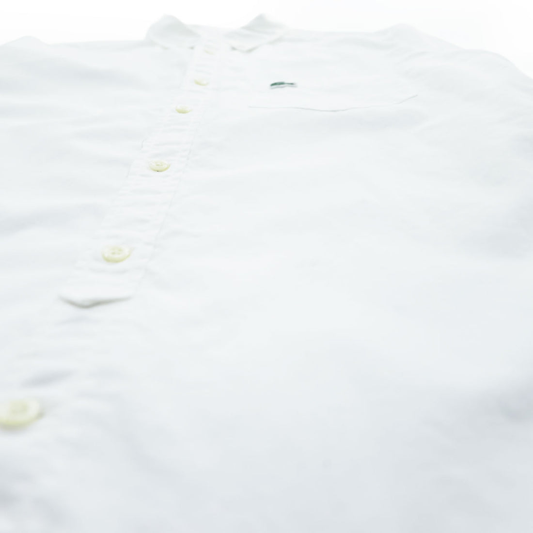 LACOSTE 長袖オックスフォード ボタンダウンシャツ M ホワイト CH5922