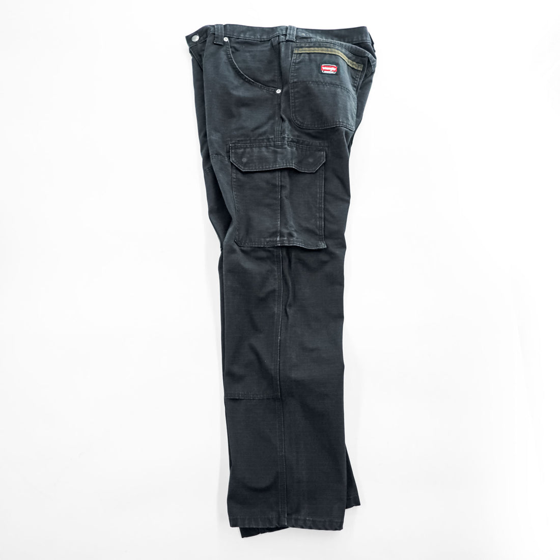 Wrangler WORKWEAR カーゴ ワークパンツ M ブラック リップストップ ダブルニー 10WMWR1BL