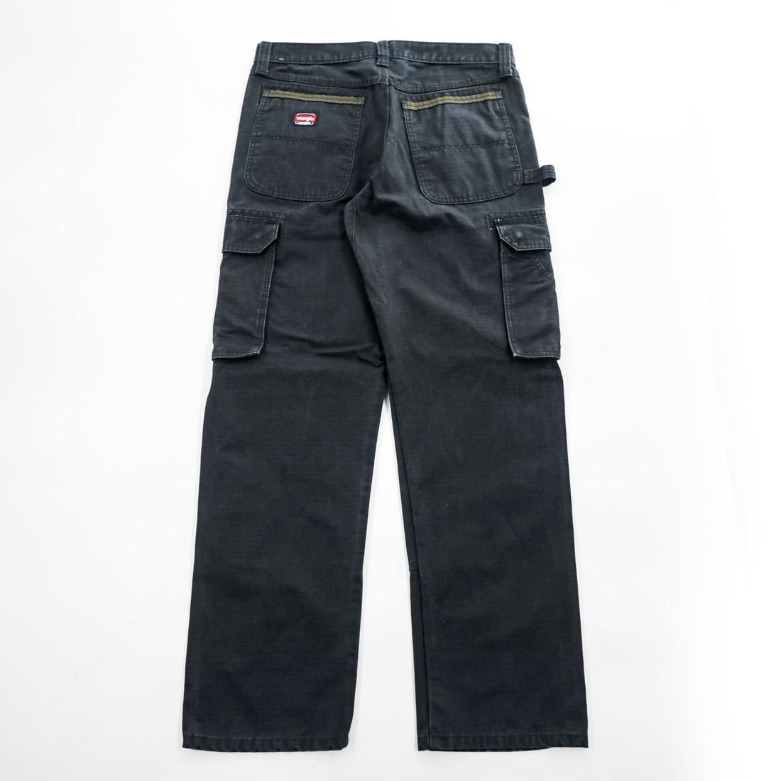 Wrangler WORKWEAR カーゴ ワークパンツ M ブラック リップストップ ダブルニー 10WMWR1BL