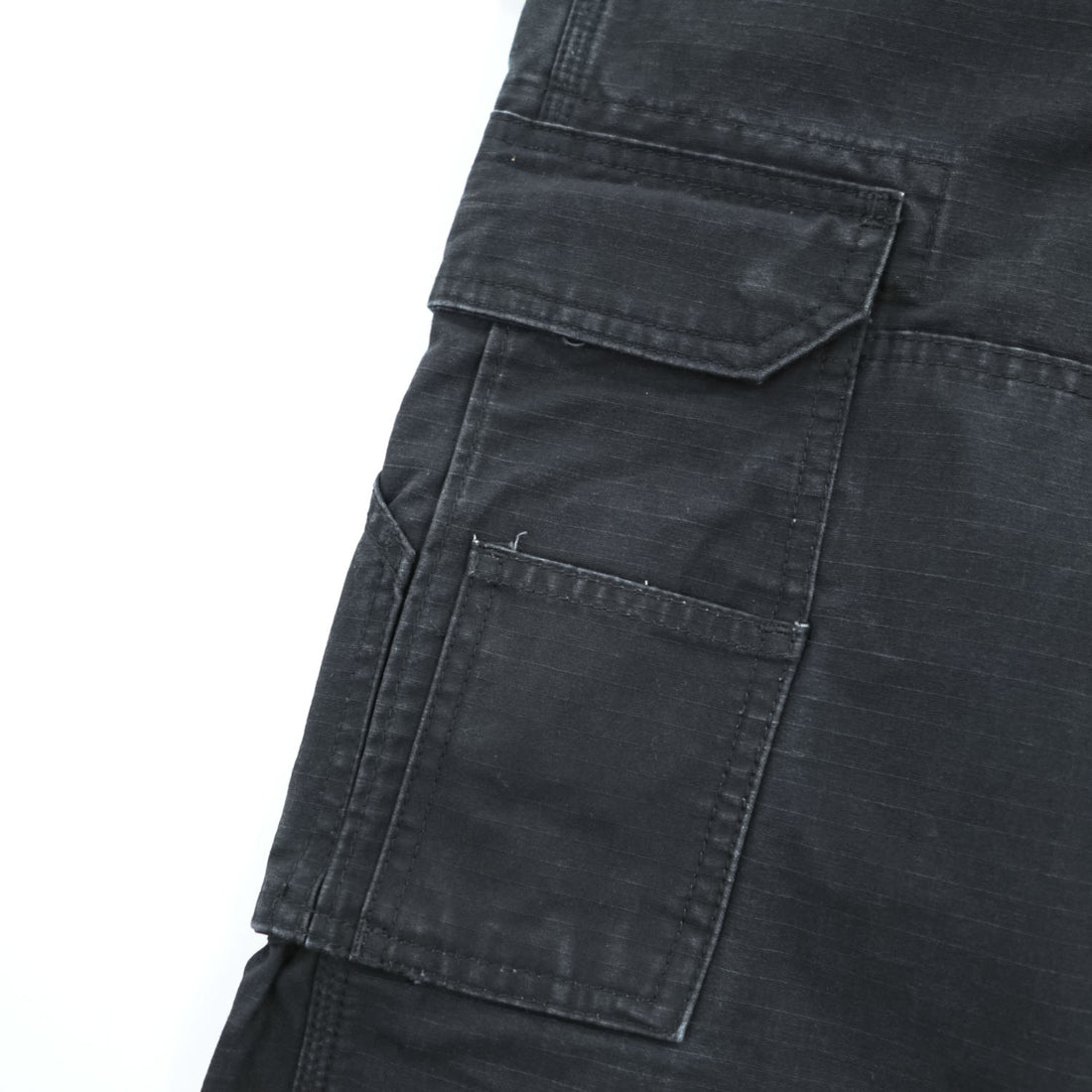 Wrangler WORKWEAR カーゴ ワークパンツ M ブラック リップストップ ダブルニー 10WMWR1BL