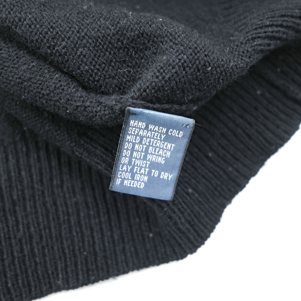 Polo Ralph Lauren 90年代 ヴィンテージ ラムウール Vネック ニット セーター XL ブラック ポニー刺繍 羊毛