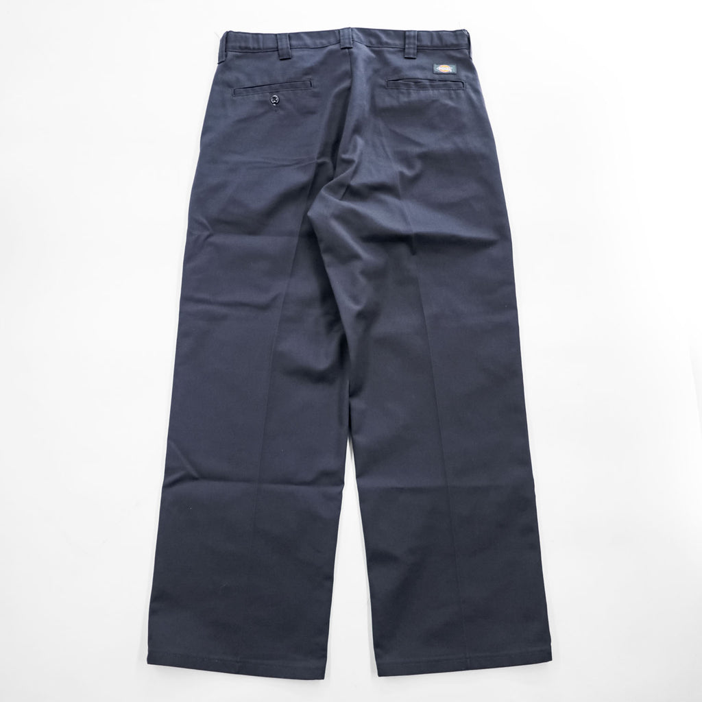 Dickies ワイド ストレートワークパンツ 34×30 グレー インダストリアル フラットフロント コンフォートウエストパンツ LP817CH