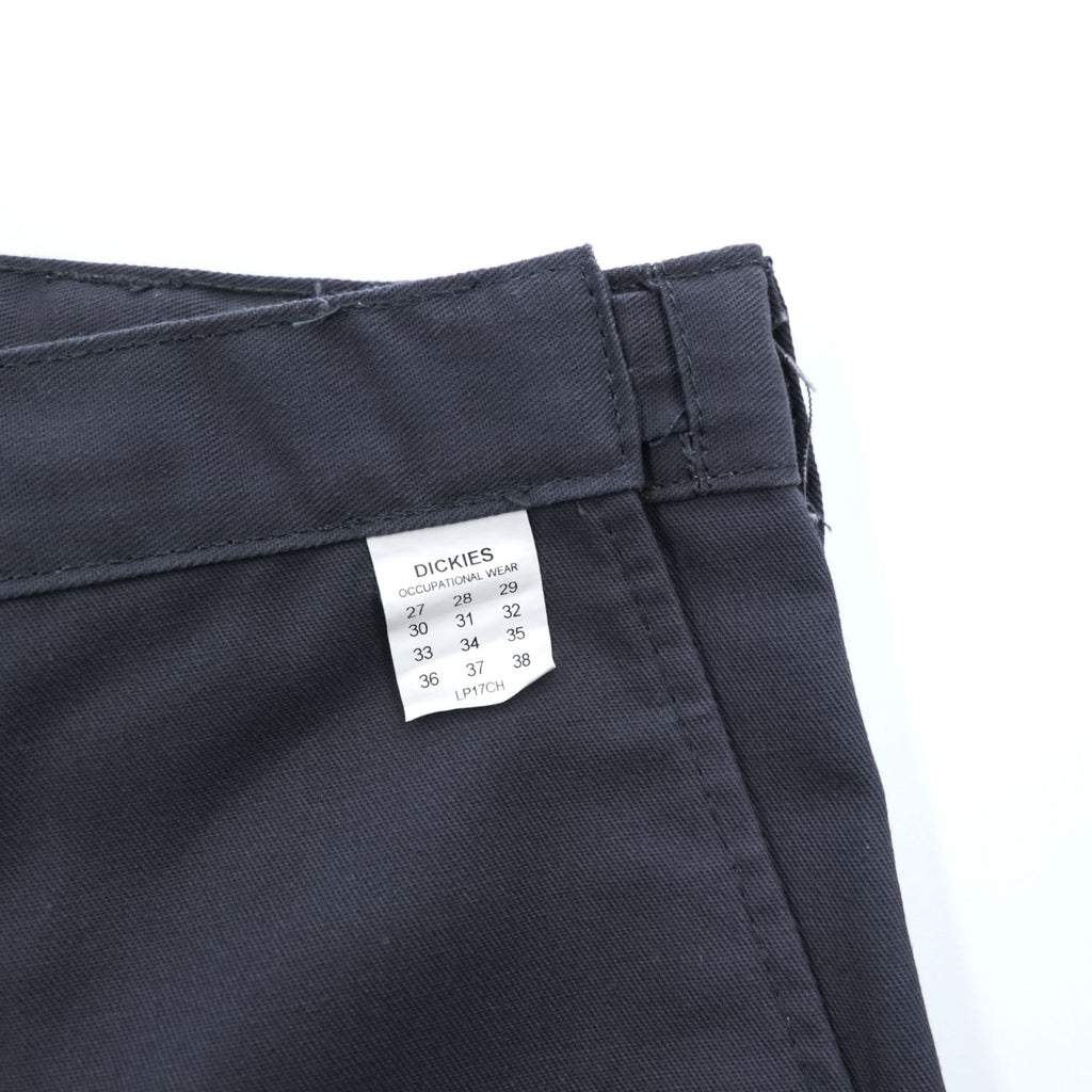 Dickies ワイド ストレートワークパンツ 34×30 グレー インダストリアル フラットフロント コンフォートウエストパンツ LP817CH