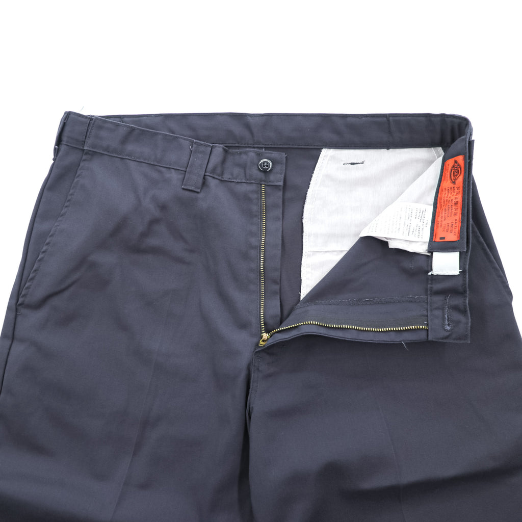 Dickies ワイド ストレートワークパンツ 34×30 グレー インダストリアル フラットフロント コンフォートウエストパンツ LP817CH