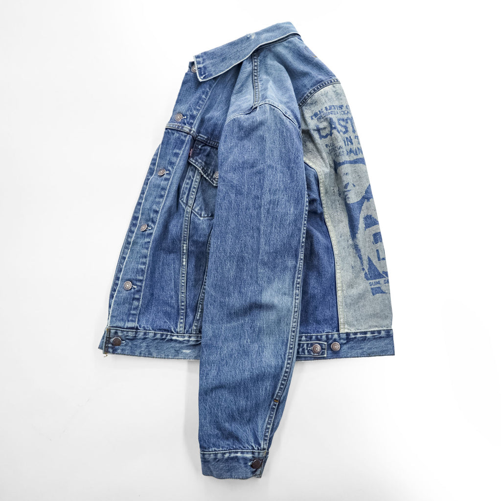 Levi's 00年代 ヴィンテージ デニムジャケット Gジャン XXL バックペイント LAST GANG IN TOWN ユーロリーバイス 70500 04