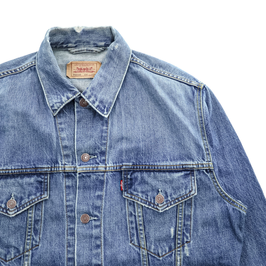 Levi's 00年代 ヴィンテージ デニムジャケット Gジャン XXL バックペイント LAST GANG IN TOWN ユーロリーバイス 70500 04