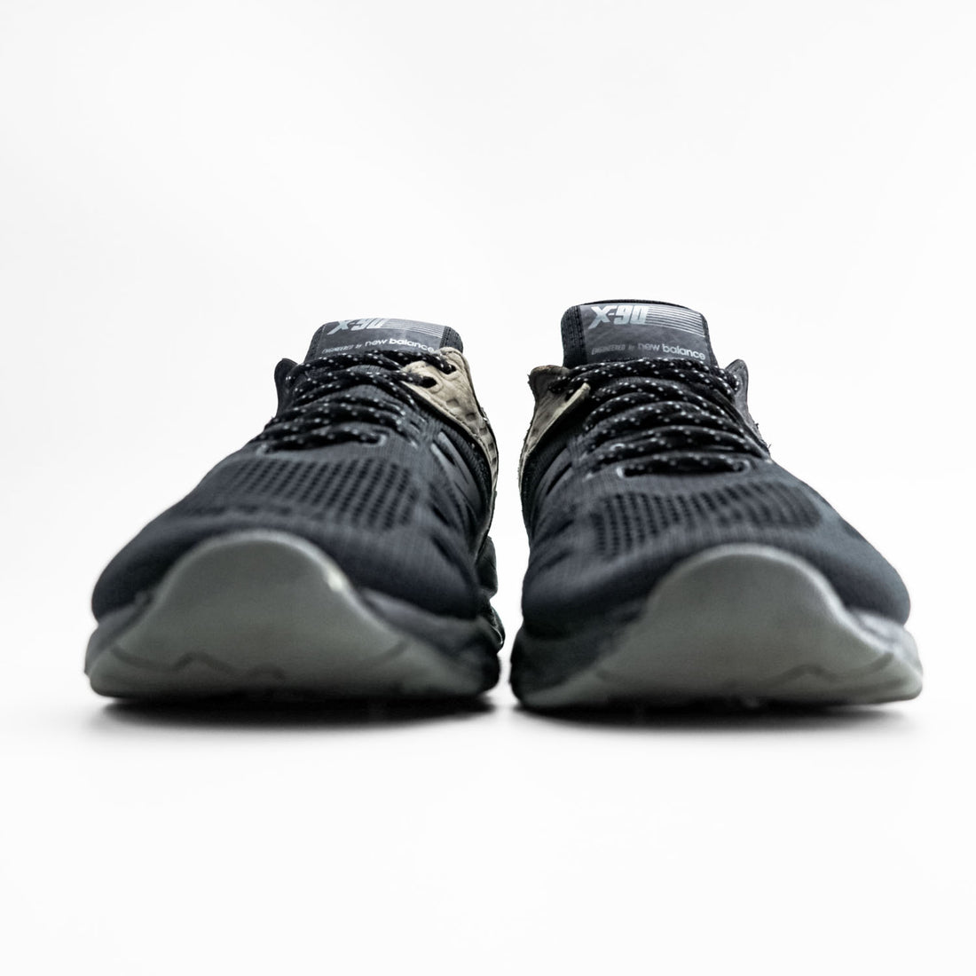 NEW BALANCE X-90 スニーカー 27cm ブラック グリーン メッシュ MSX90BG