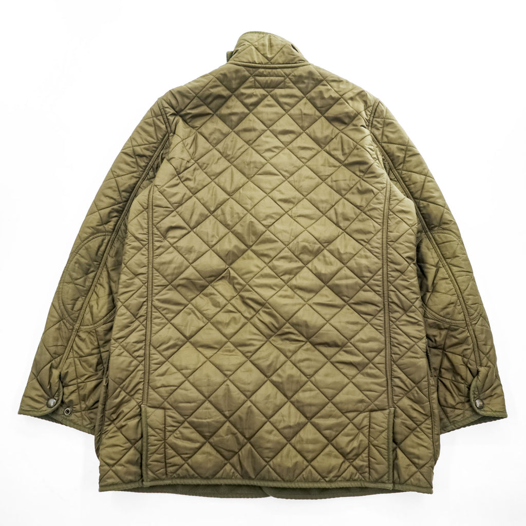 Polo Ralph Lauren 90年代 ヴィンテージ キルティングジャケット L レザーショルダーパッチ チンストラップ
