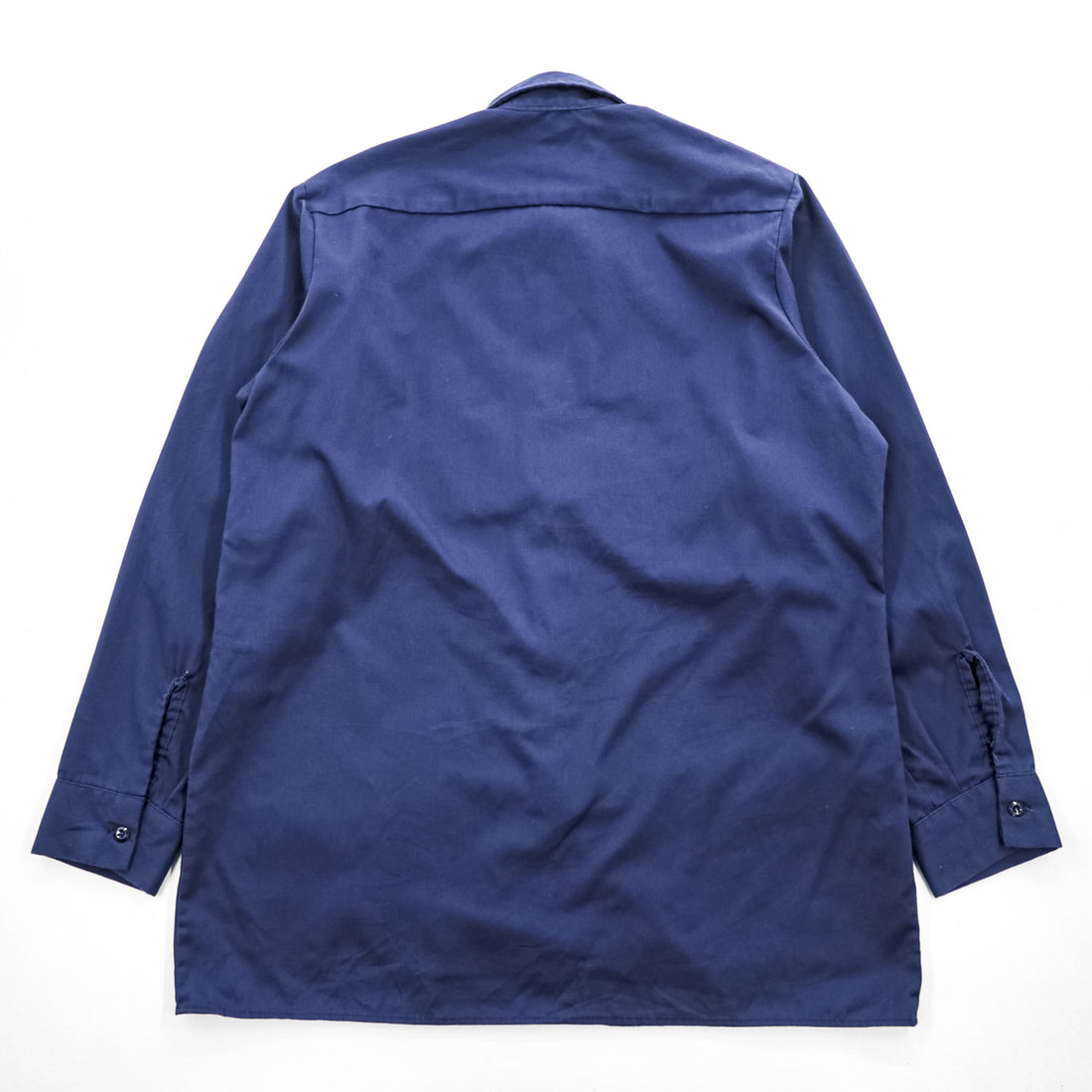 RED KAP 長袖 ワークシャツ L ネイビー ボックスシルエット ダブル フラップ 胸ポケット ST52NV5
