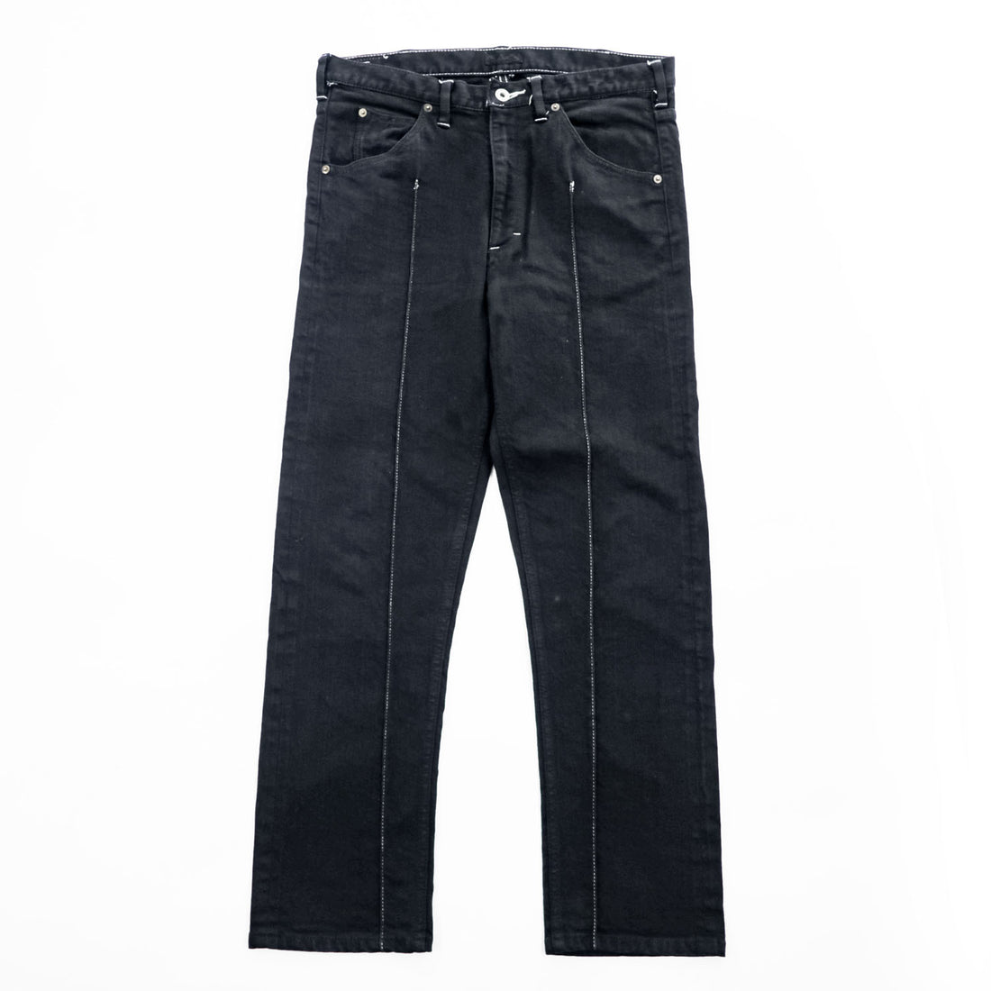 CLASS ( POOL BY CLASS ) デニムパンツ ジーンズ M ブラック 後染め ストレッチ センターシーム ホワイトステッチ CBFS17UNIB