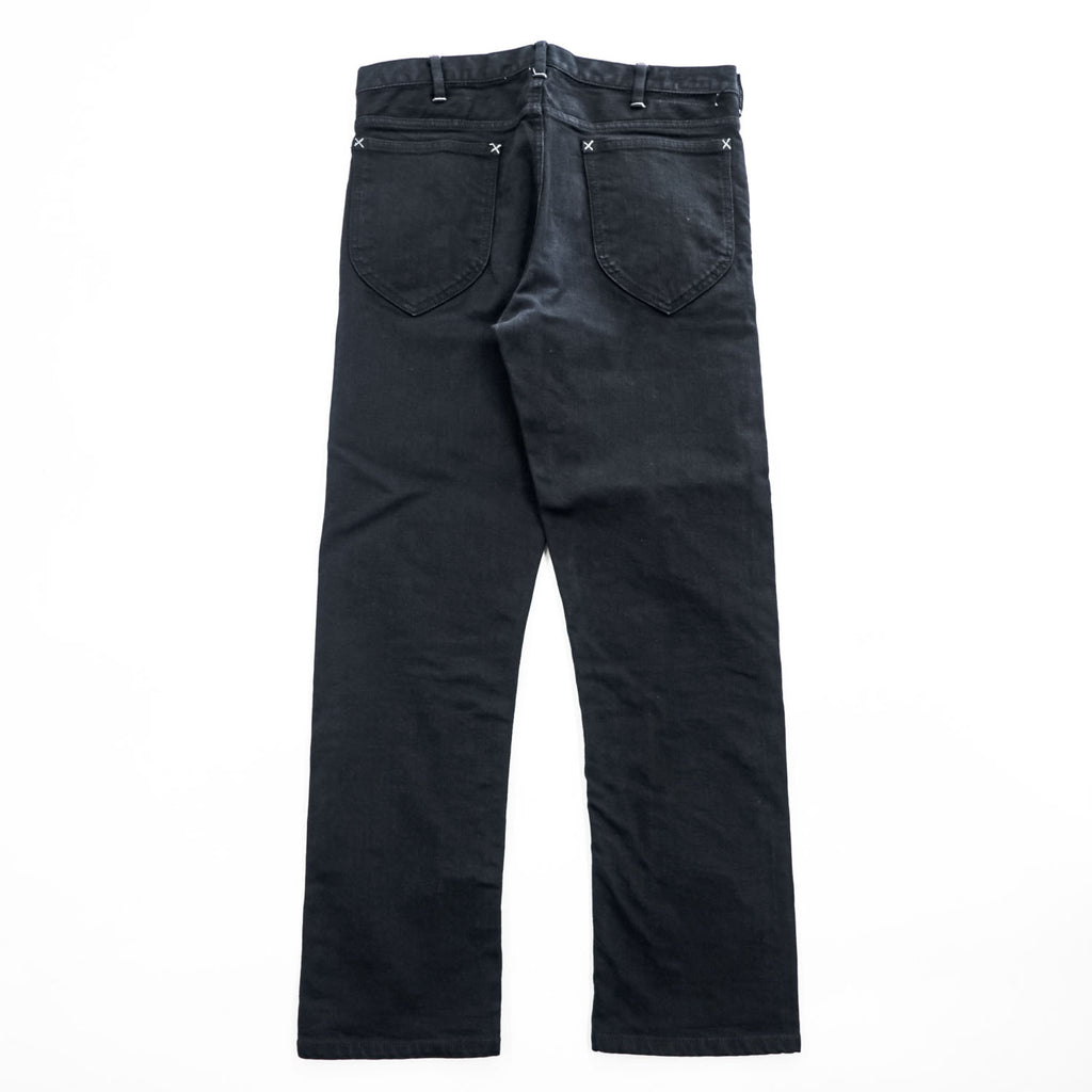 CLASS ( POOL BY CLASS ) デニムパンツ ジーンズ M ブラック 後染め ストレッチ センターシーム ホワイトステッチ CBFS17UNIB
