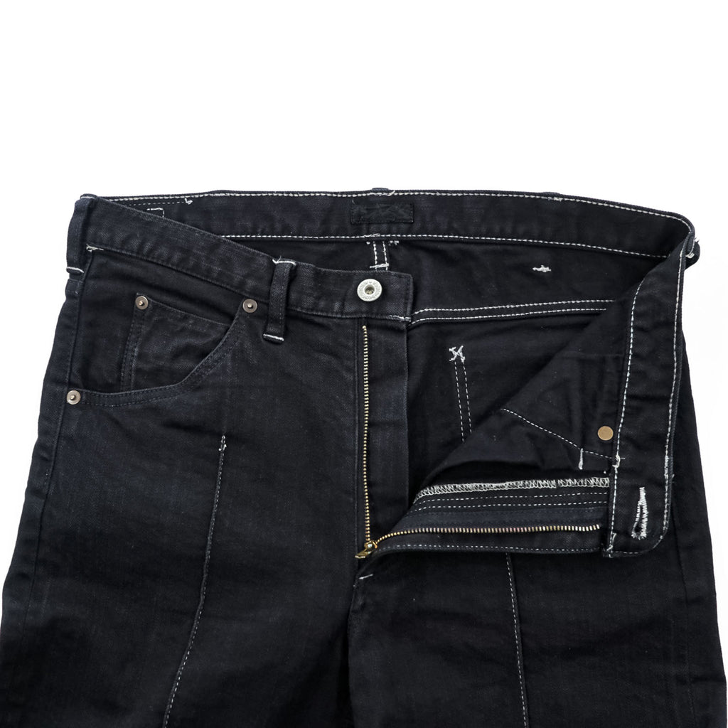 CLASS ( POOL BY CLASS ) デニムパンツ ジーンズ M ブラック 後染め ストレッチ センターシーム ホワイトステッチ CBFS17UNIB