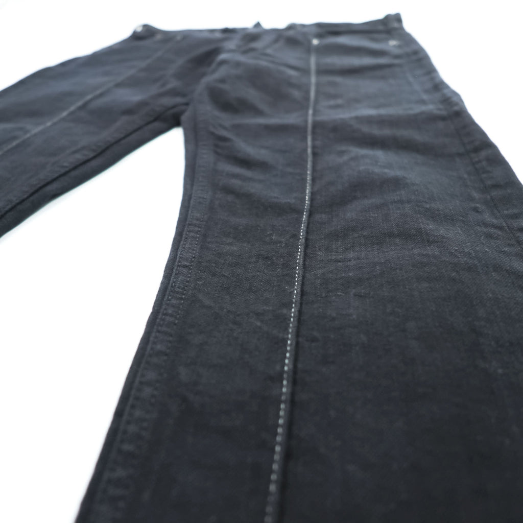 CLASS ( POOL BY CLASS ) デニムパンツ ジーンズ M ブラック 後染め ストレッチ センターシーム ホワイトステッチ CBFS17UNIB