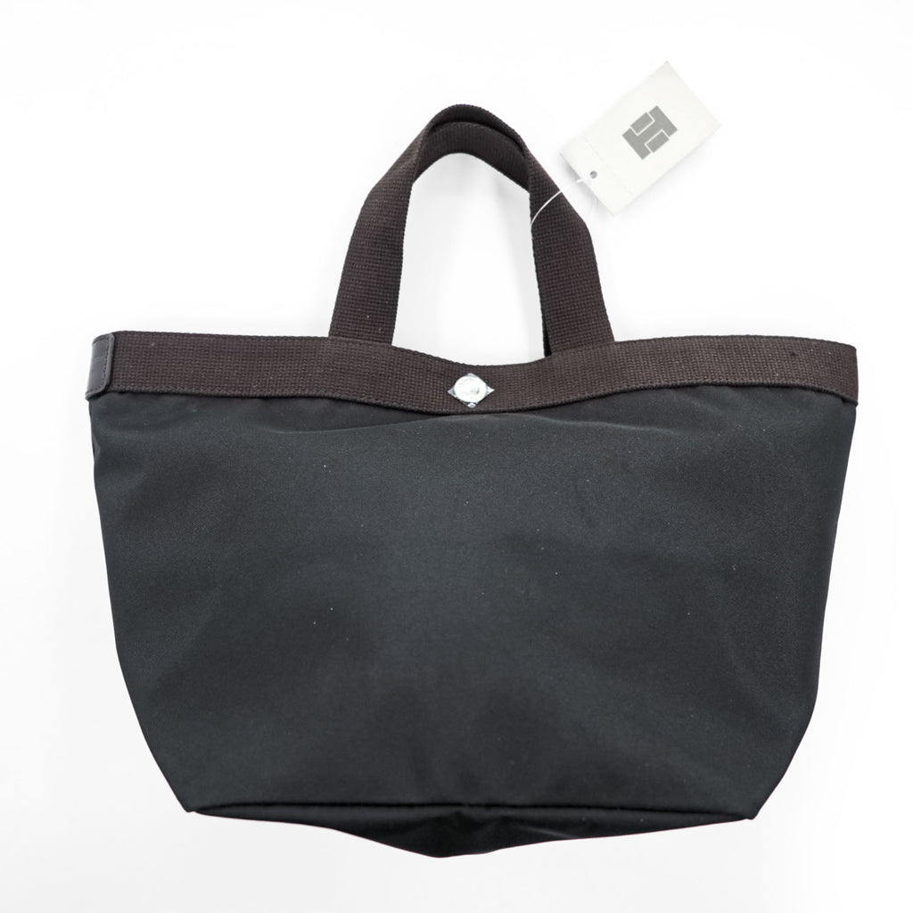 Herve Chapelier 707C Cordura Boat Tote M Noir Moka Black Brown Made in France