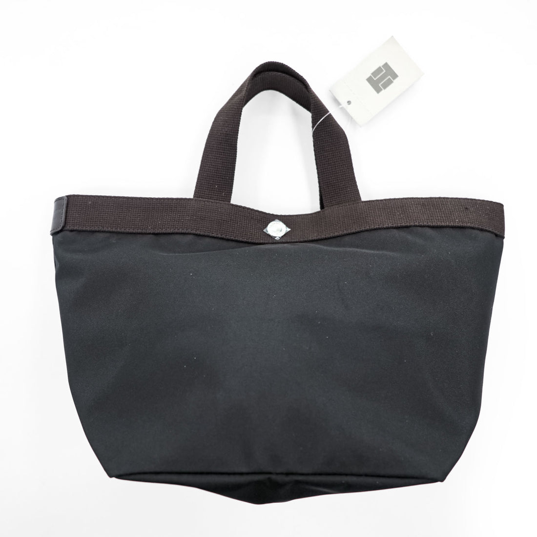 Herve Chapelier 707C Cordura Boat Tote M Noir Moka Black Brown Made in France