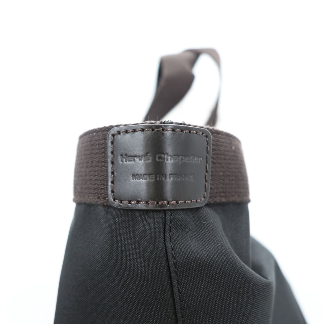 Herve Chapelier 707C Cordura Boat Tote M Noir Moka Black Brown Made in France