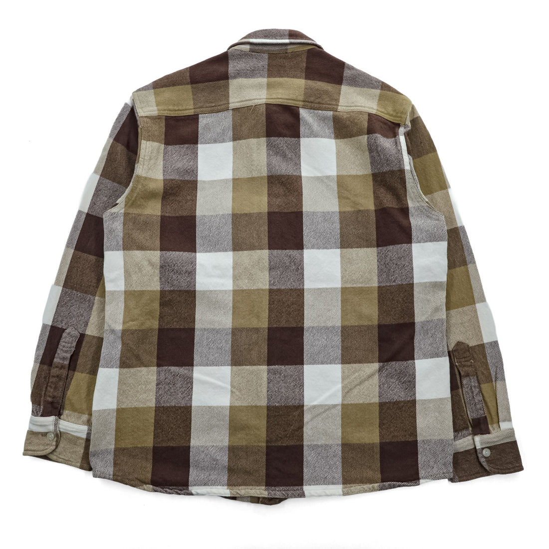 BIG MIKE ヘビーフランネル 長袖チェックシャツ L インド綿 UNION MADE ダブル フラップ 胸ポケット 102135001