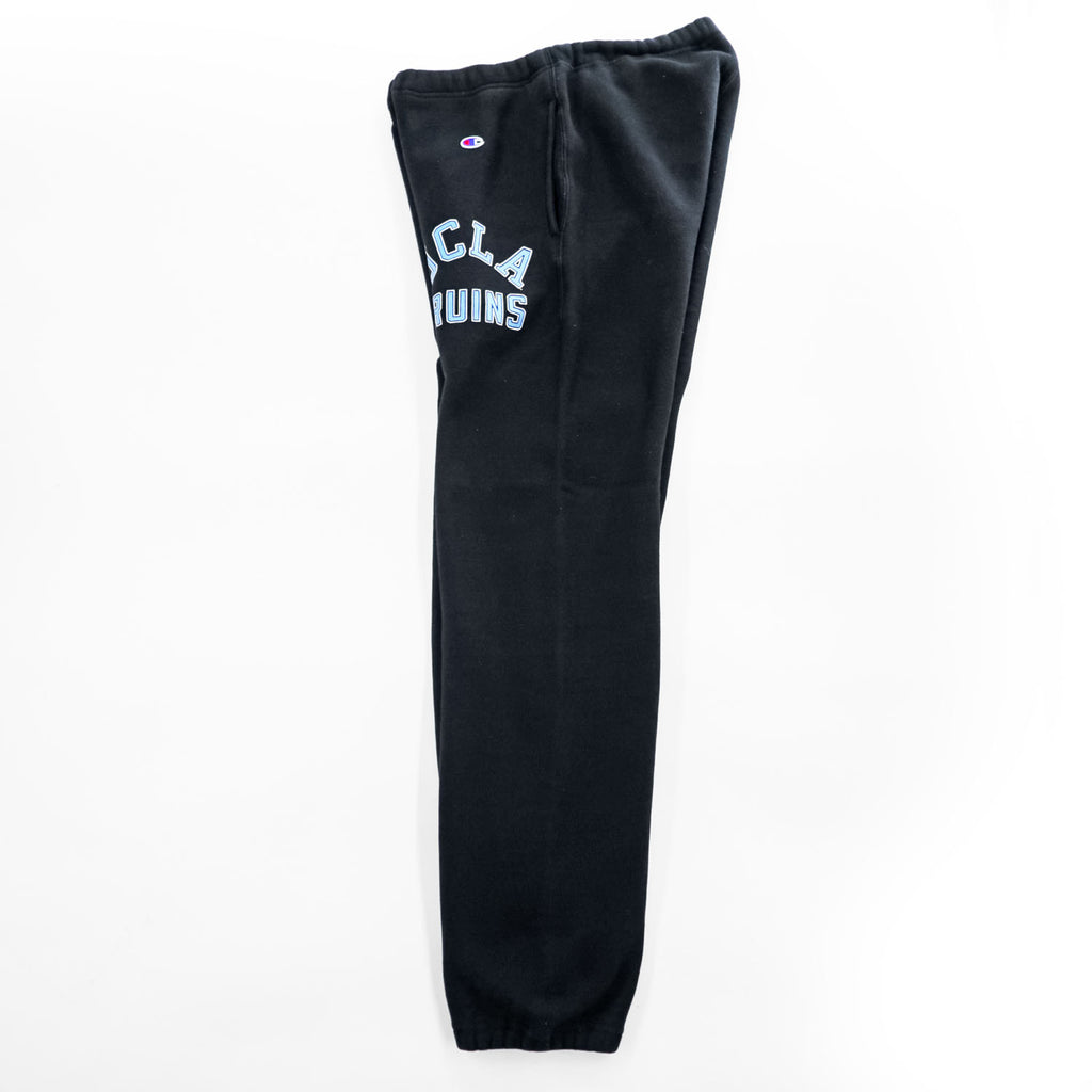 Champion リバースウィーブ REVERSE WEAVE スウェットパンツ L ブラック 裏起毛 プリント UCLA BRUINS C3-E216