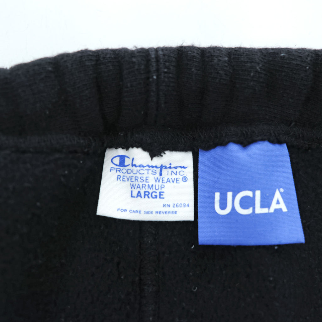 Champion リバースウィーブ REVERSE WEAVE スウェットパンツ L ブラック 裏起毛 プリント UCLA BRUINS C3-E216