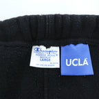 Champion リバースウィーブ REVERSE WEAVE スウェットパンツ L ブラック 裏起毛 プリント UCLA BRUINS C3-E216