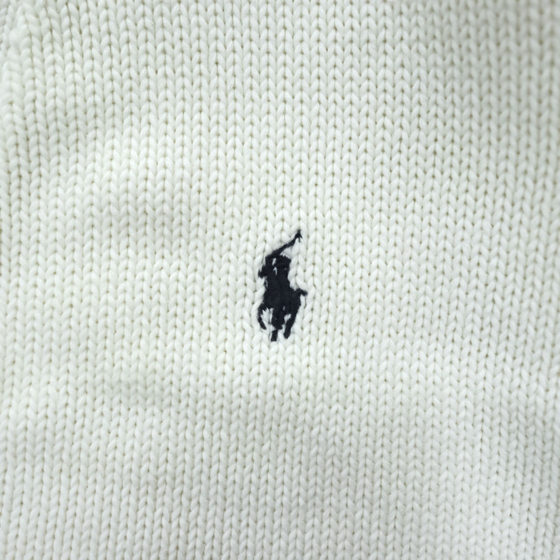 POLO SPORT RALPH LAUREN 90年代 ヴィンテージ Vネック ニット カーディガン M ホワイト スモールポニー ロゴ 刺繍