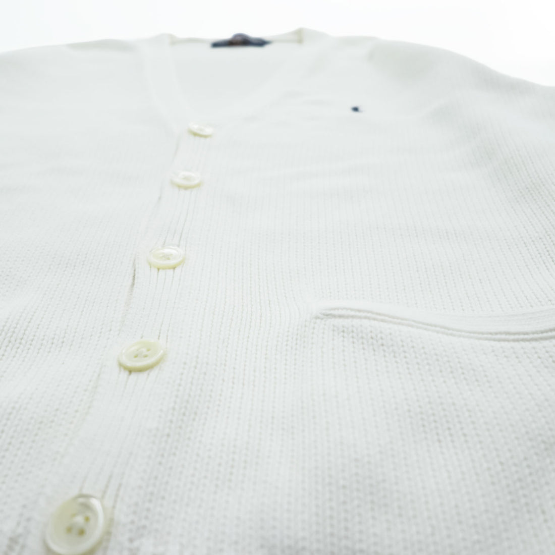 POLO SPORT RALPH LAUREN 90年代 ヴィンテージ Vネック ニット カーディガン M ホワイト スモールポニー ロゴ 刺繍