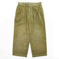 Brooks Brothers 2タック ワイド コーデュロイパンツ L W33/L30 ベージュ プリーツ 太畝