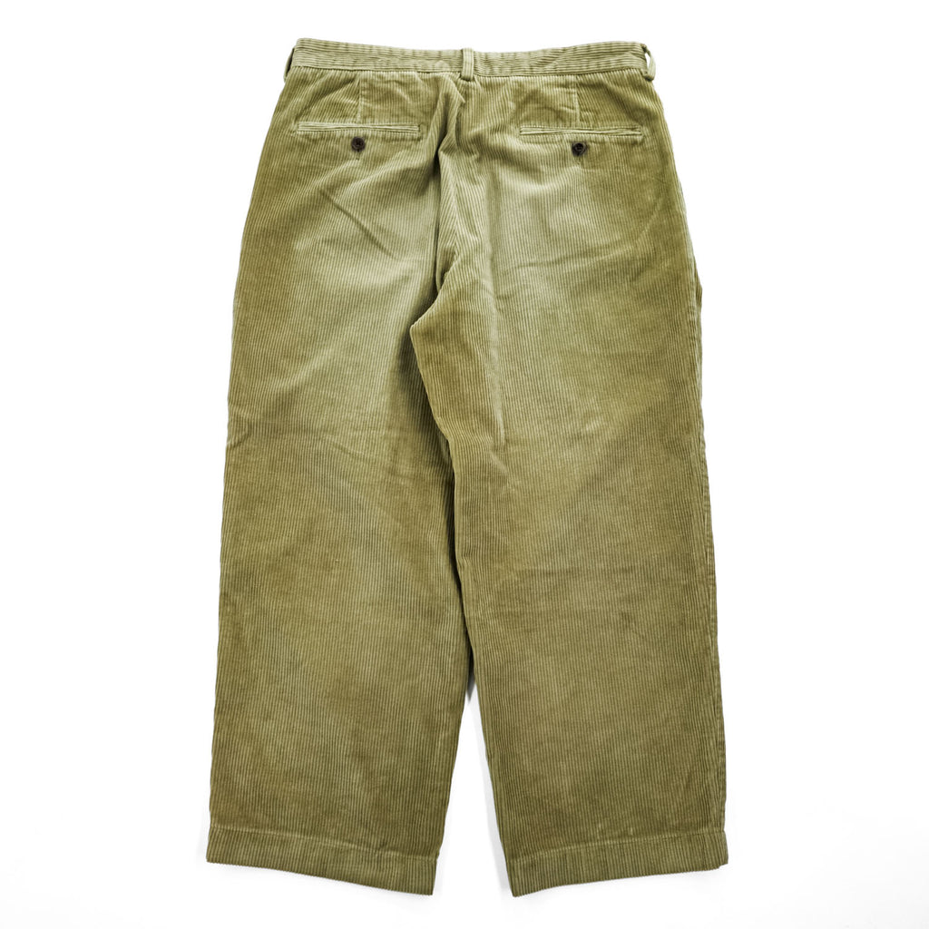 Brooks Brothers 2タック ワイド コーデュロイパンツ L W33/L30 ベージュ プリーツ 太畝