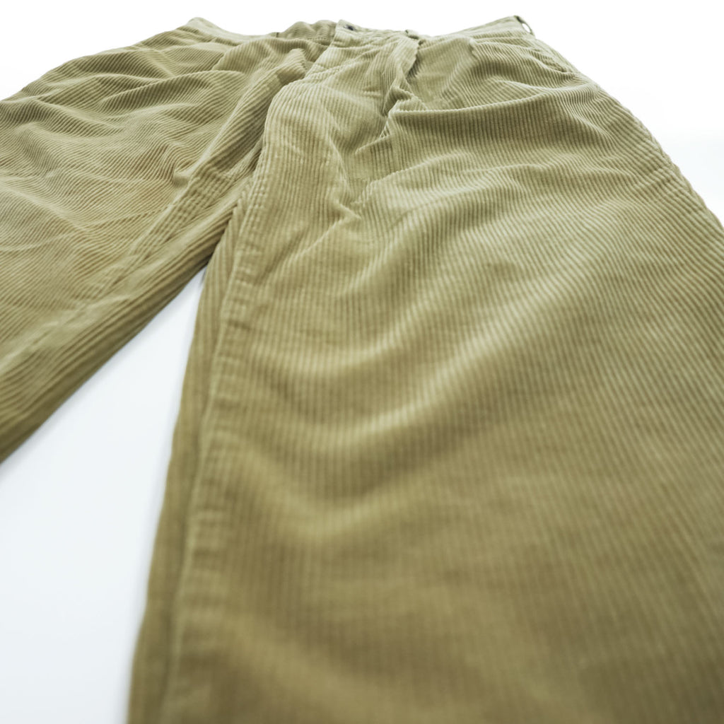 Brooks Brothers 2タック ワイド コーデュロイパンツ L W33/L30 ベージュ プリーツ 太畝