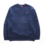 Levi's RED TAB 前V クルーネック スウェット トレーナー L ネイビー 裏起毛 ワンポイントロゴ