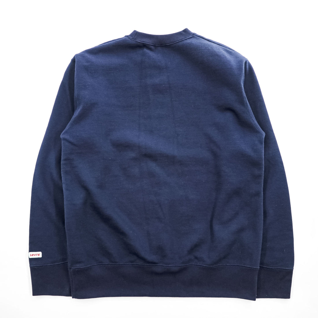 Levi's RED TAB 前V クルーネック スウェット トレーナー L ネイビー 裏起毛 ワンポイントロゴ