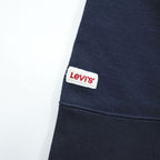 Levi's RED TAB 前V クルーネック スウェット トレーナー L ネイビー 裏起毛 ワンポイントロゴ