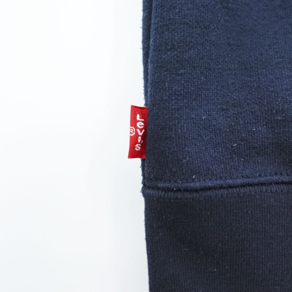 Levi's RED TAB 前V クルーネック スウェット トレーナー L ネイビー 裏起毛 ワンポイントロゴ