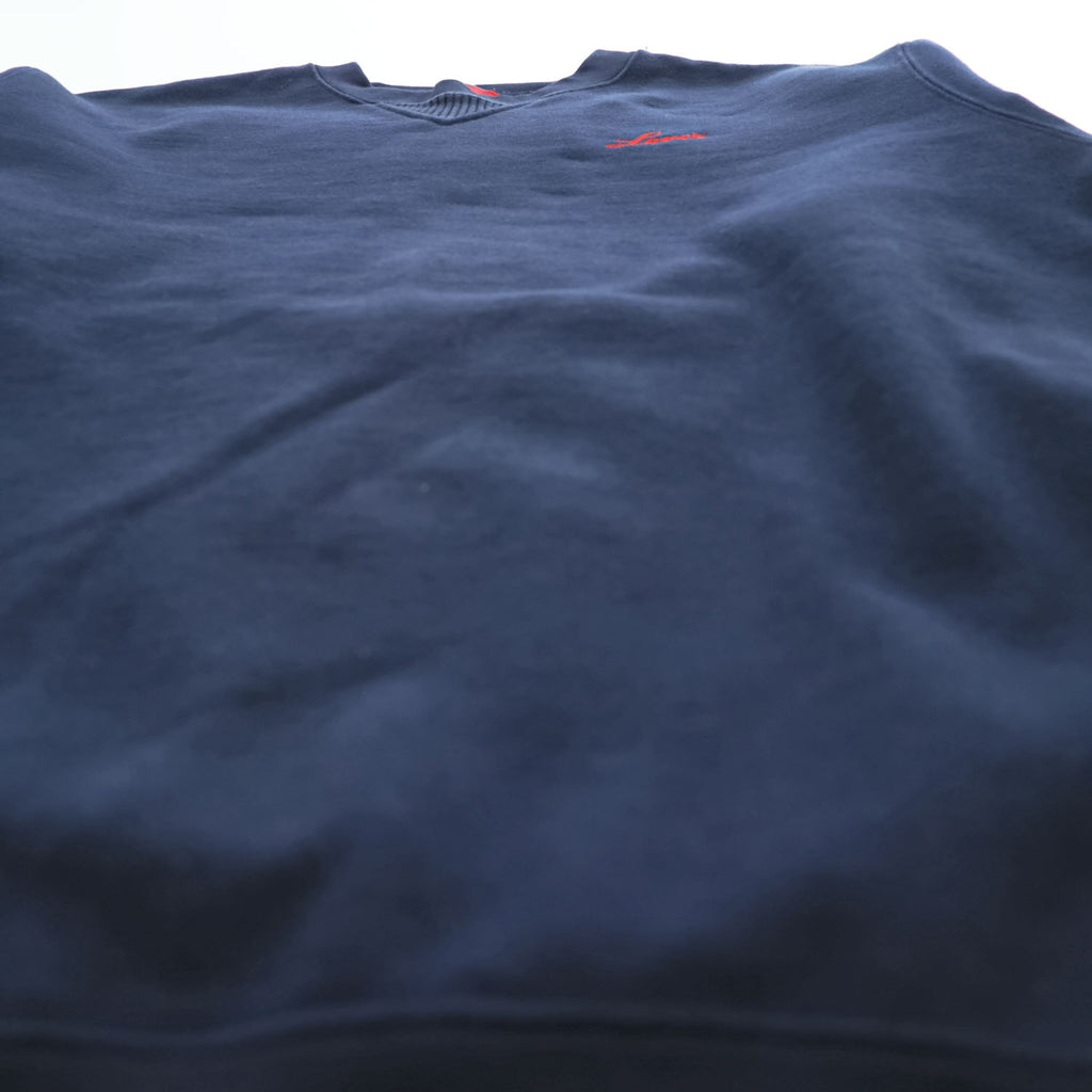 Levi's RED TAB 前V クルーネック スウェット トレーナー L ネイビー 裏起毛 ワンポイントロゴ
