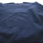 Levi's RED TAB 前V クルーネック スウェット トレーナー L ネイビー 裏起毛 ワンポイントロゴ