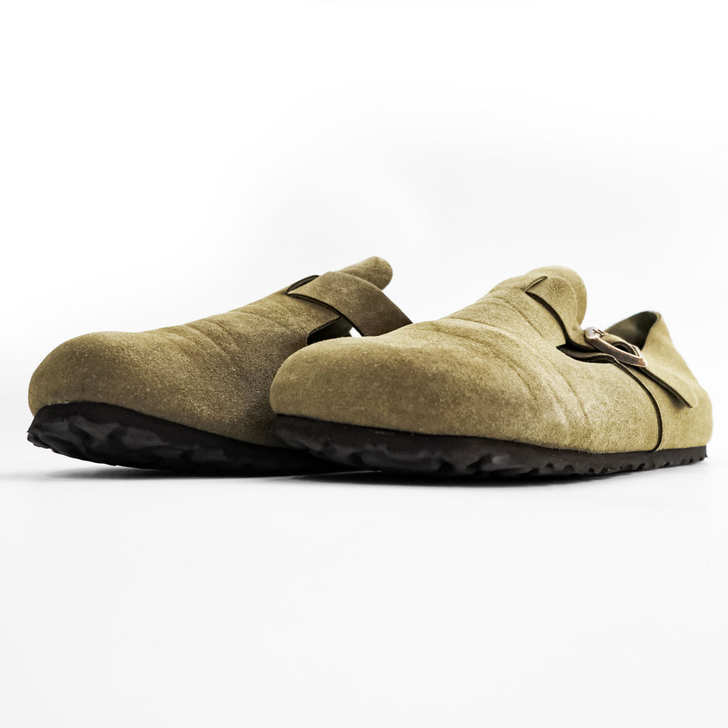 BIRKENSTOCK ロンドン London スエード スリッポンシューズ サンダル 27cm ベージュ SOFT FOOTBED ドイツ製