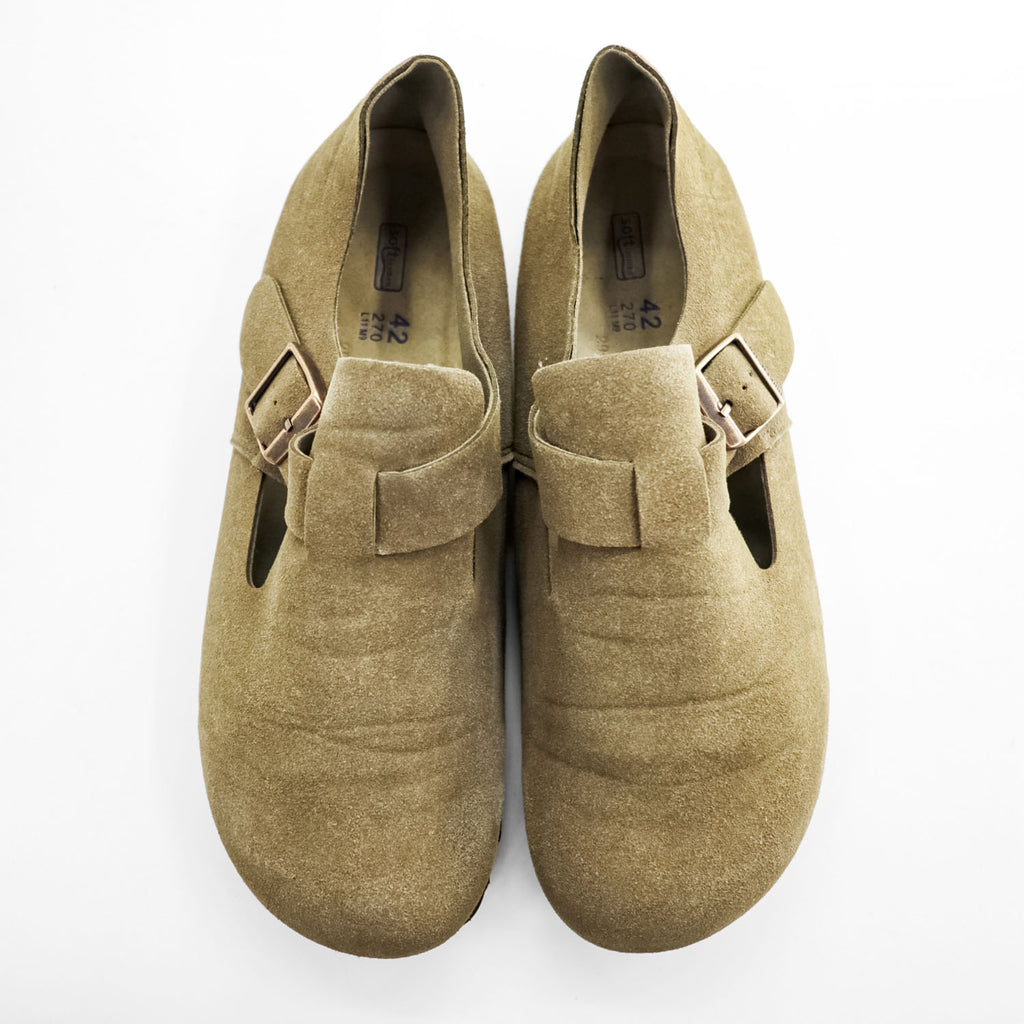 BIRKENSTOCK ロンドン London スエード スリッポンシューズ サンダル 27cm ベージュ SOFT FOOTBED ドイツ製