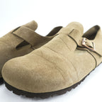 BIRKENSTOCK ロンドン London スエード スリッポンシューズ サンダル 27cm ベージュ SOFT FOOTBED ドイツ製
