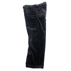 TUKI 日本製 ワイド コーデュロイ ワークパンツ M ブラック 太畝 0086 PATCHED WORK PANTS