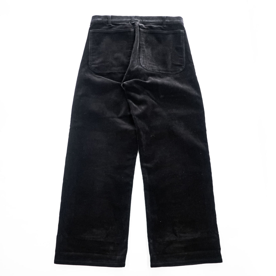 TUKI 日本製 ワイド コーデュロイ ワークパンツ M ブラック 太畝 0086 PATCHED WORK PANTS