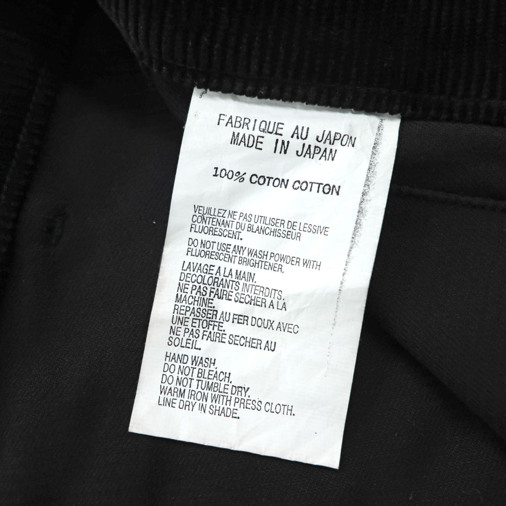 TUKI 日本製 ワイド コーデュロイ ワークパンツ M ブラック 太畝 0086 PATCHED WORK PANTS